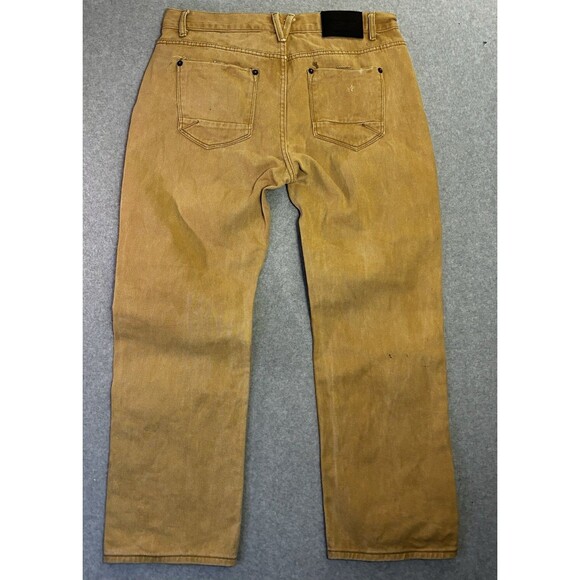 Southpole Jeans Mens 38x32 Brown Denim Pants Straight Fit Carpenter Style - Picture 7 of 8